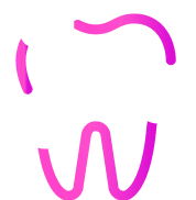 Icon of tooth with clean bubbles on it