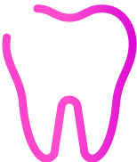 Icon of tooth with sparkles